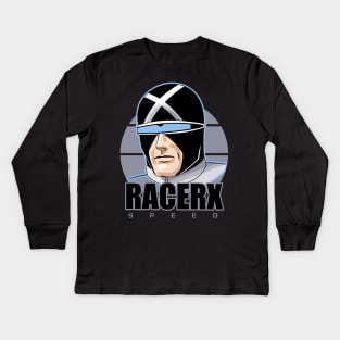 x racer retro Kids Long Sleeve T-Shirt
